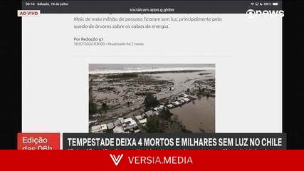 Tempestade no Chile: número de mortos sobe para quatro e mais de 1,5 mil casas são afetadas
