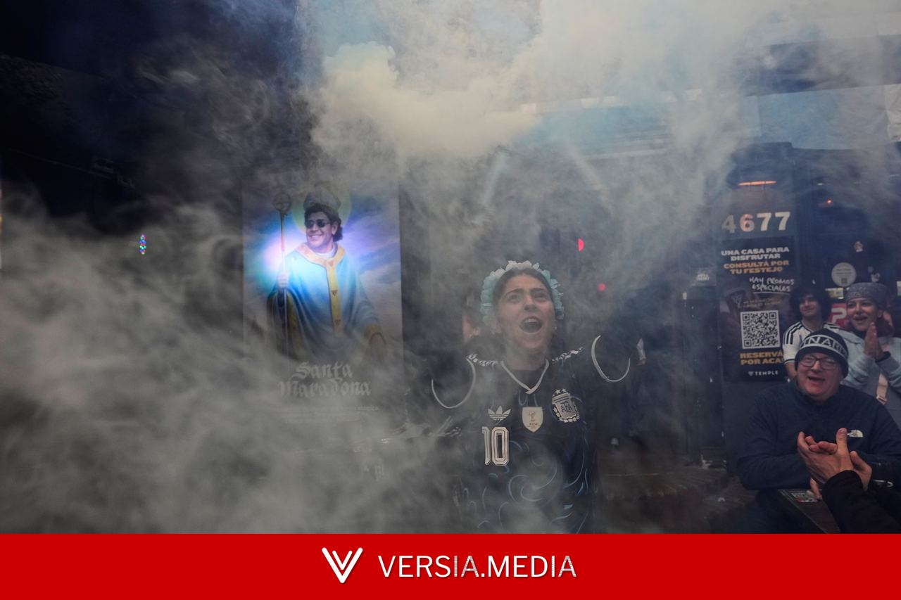 VÍDEO e FOTOS mostram comemoração dos argentinos após gol da virada contra Inglaterra