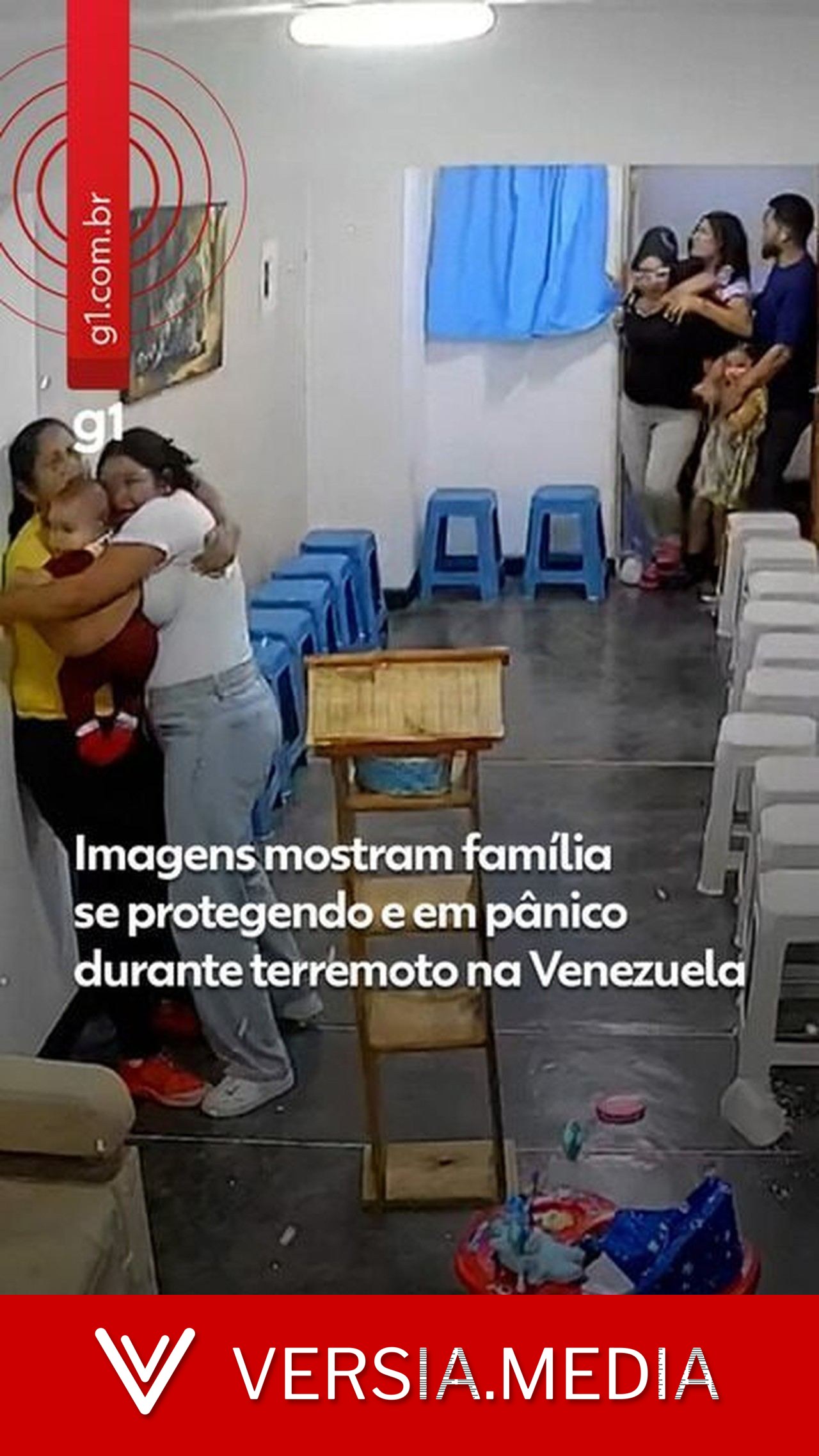 VÍDEO mostra família se protegendo e em pânico durante terremoto na Venezuela