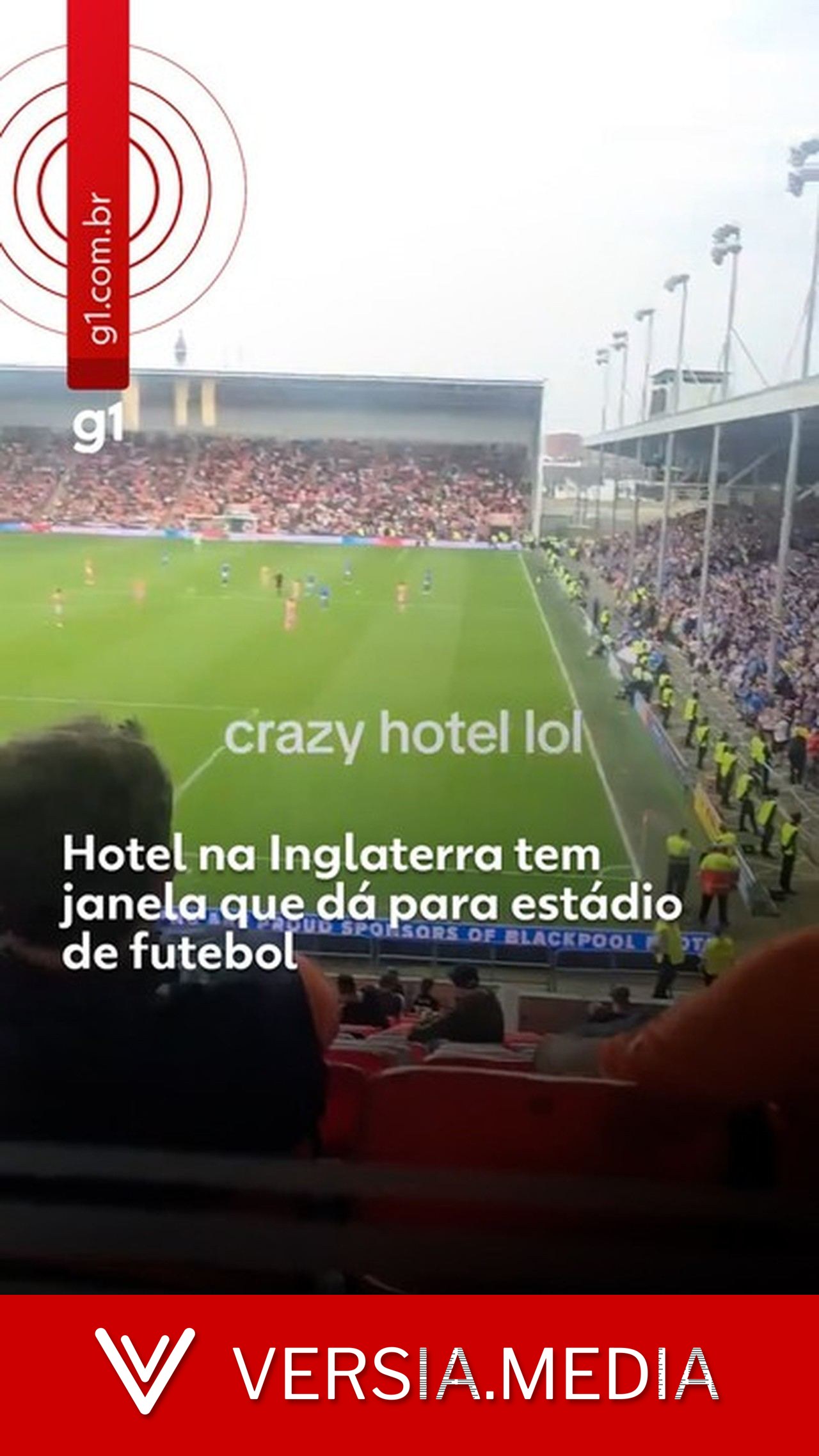 Hotel dentro de estádio de futebol viraliza com vista inusitada da janela dos quartos; VÍDEO