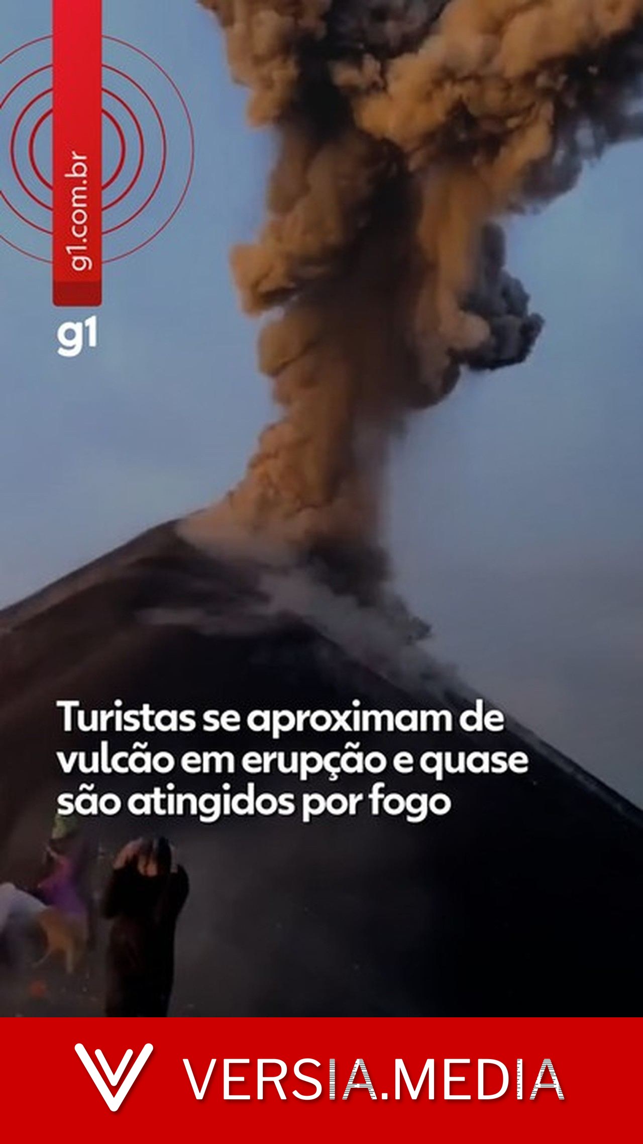 VÍDEO: Turistas se aproximam de vulcão em erupção e quase são atingidos por bola de fogo na Guatemala