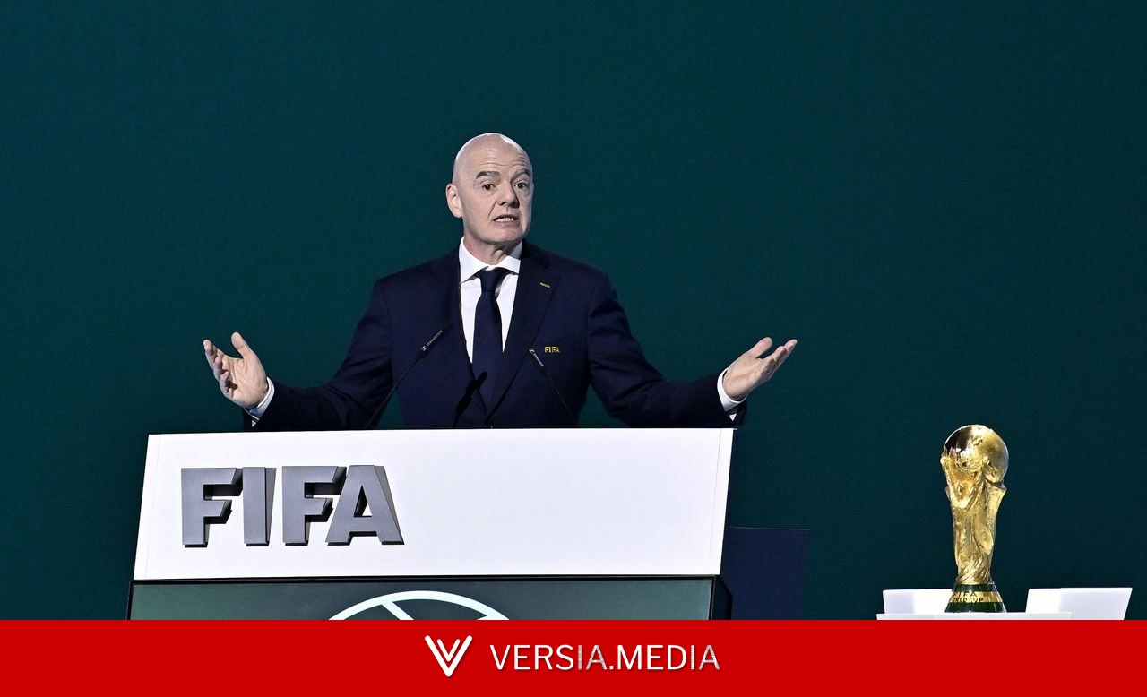 É #FAKE que vídeo mostre presidente da Fifa comemorando vitória da Argentina contra o Egito
