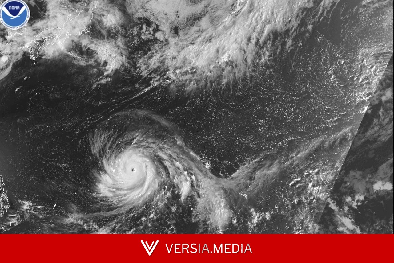 Imagem de satélite mostra supertufão se aproximando de ilha americana no Pacífico